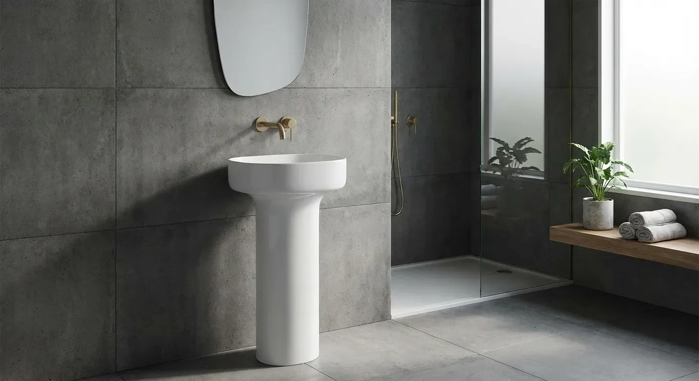 Bathroom Vanity Types The Complete 2026 Guide 26 modern-bathroom-with-pedestal-sink