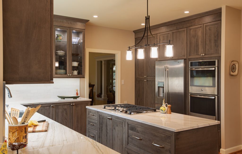 Brown Kitchen Cabinets and Countertops