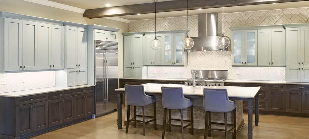 Kith Kitchens Cabinetry 1 A large kitchen with light grey kitchen cabinets