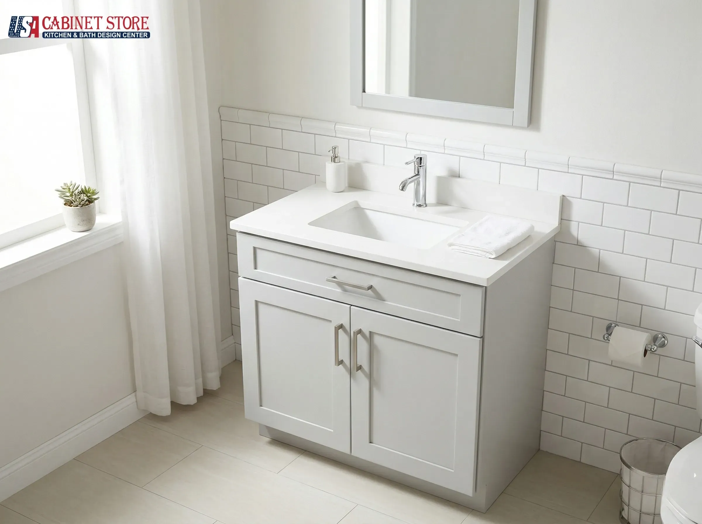 Best Wood for Bathroom Cabinets and Vanities: 8 Species Compared (2026) 18 birch-painted-bathroom-vanity-shaker-style-white