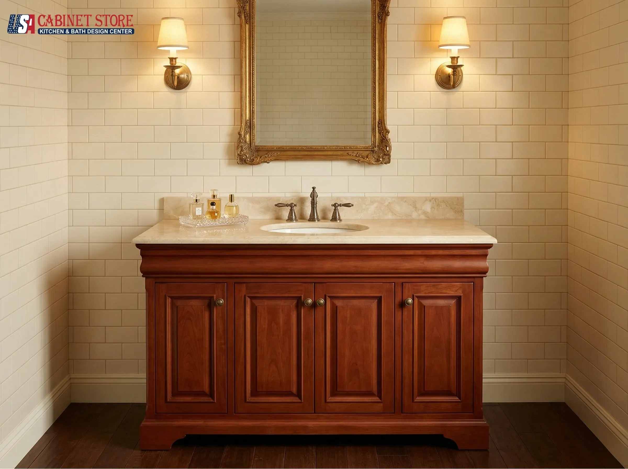 Best Wood for Bathroom Cabinets and Vanities: 8 Species Compared (2026) 17 cherry-wood-bathroom-vanity-traditional-raised-panel