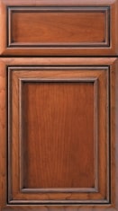 Wood Harbor Custom Cabinetry 130 Carrington Cherry Nutmeg Black Glaze