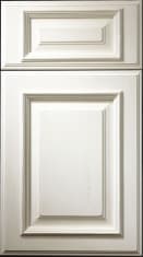 Wood Harbor Custom Cabinetry 77 Worthington Vintage Coastal White Cabinet Door
