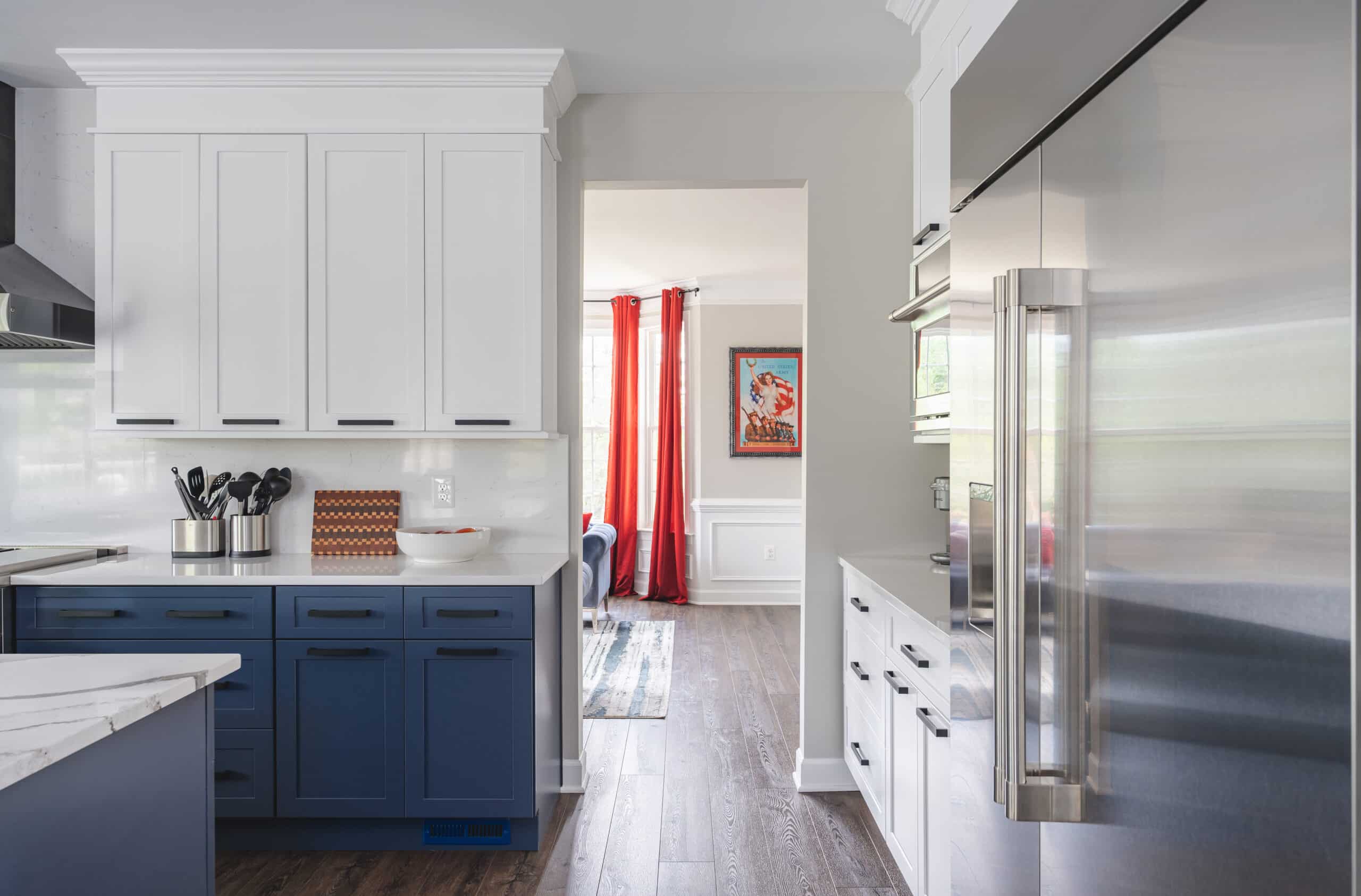 A Navy Blue and White Dream Cabinets
