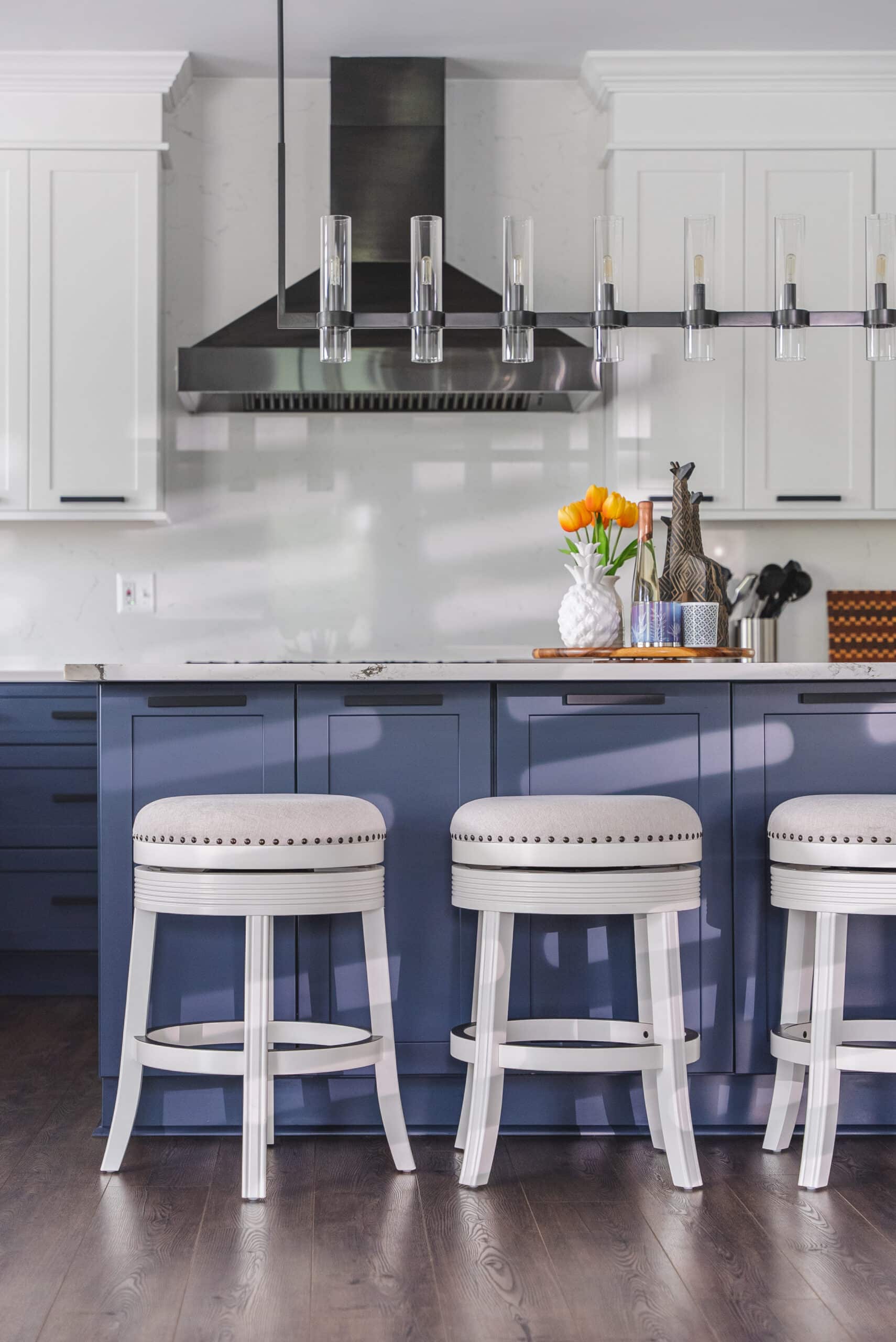 A Navy Blue and White Dream Cabinets Leesburg