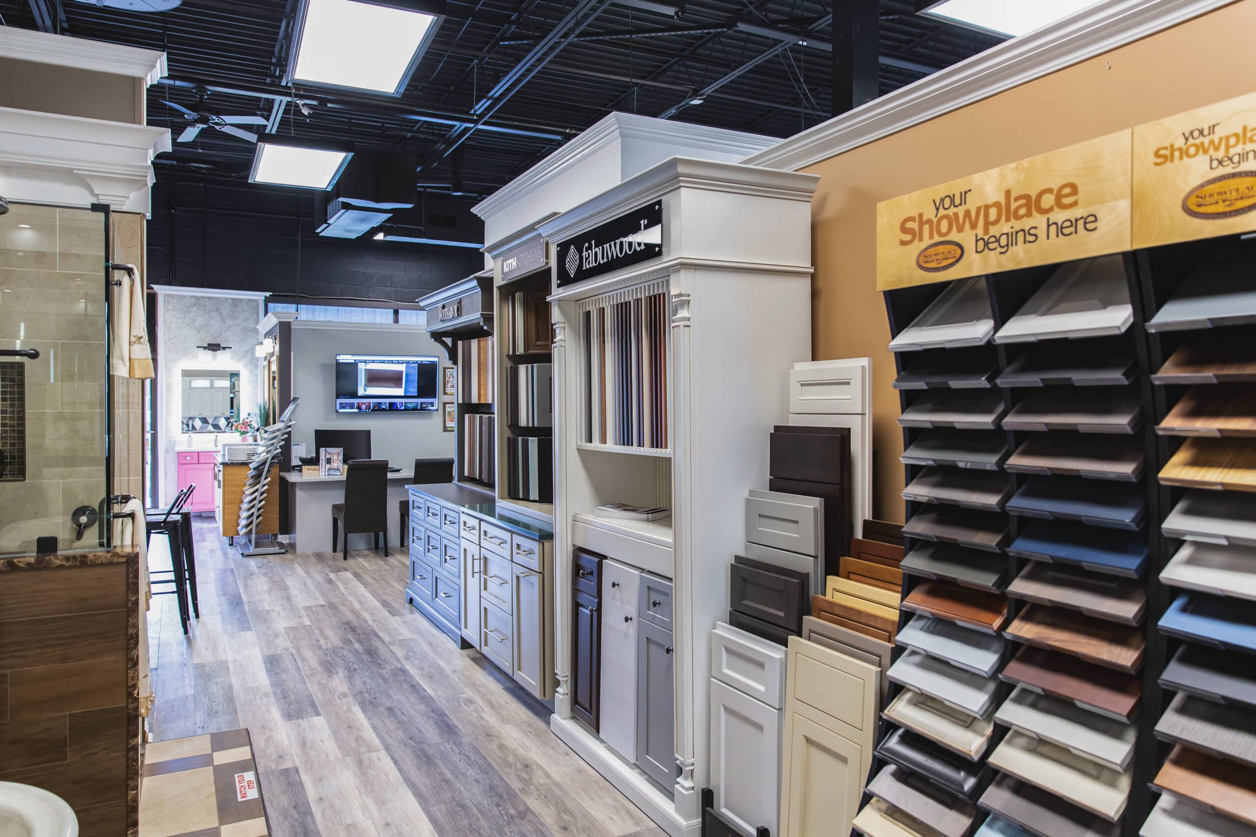 A furniture store showcasing a wide variety of cabinets and furniture option