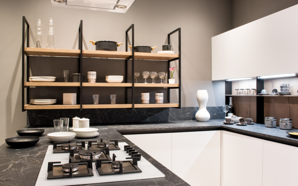 Open Shelving vs. Upper Cabinets: The Great Kitchen Debate 221 Open Shelving kitchen
