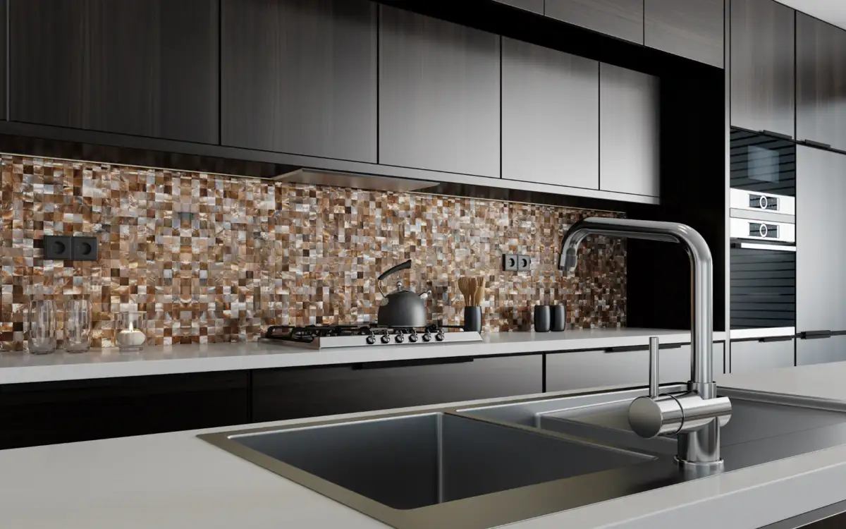 Top Kitchen Backsplash Trends for 2025 1 kitchen with black stylish backsplash