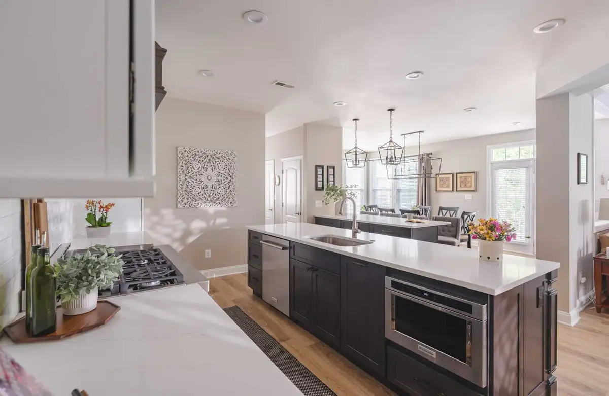 A Park Creek Kitchen with Dual Islands and Contrasting Cabinets 1