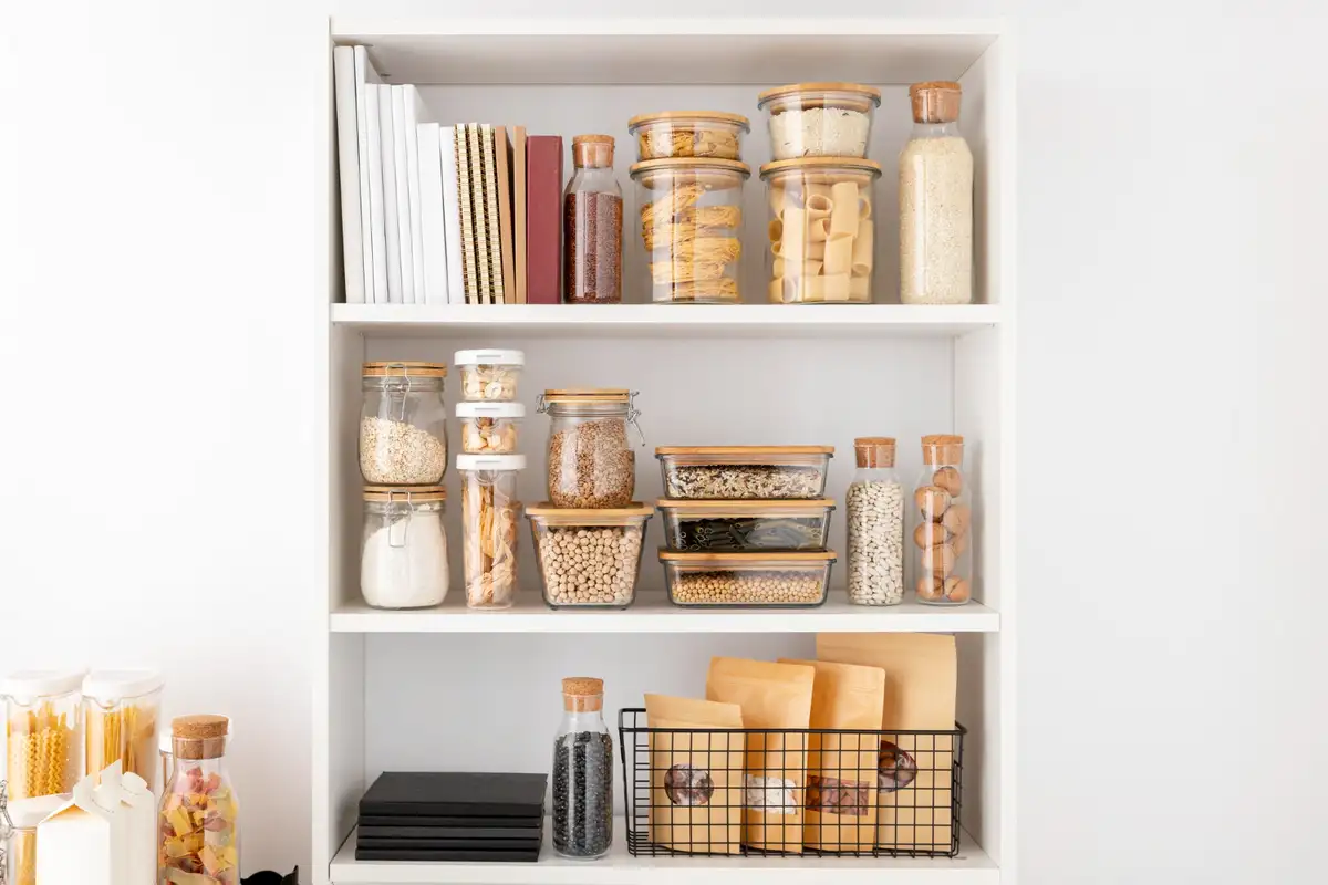 Items stored well in a small kitchen