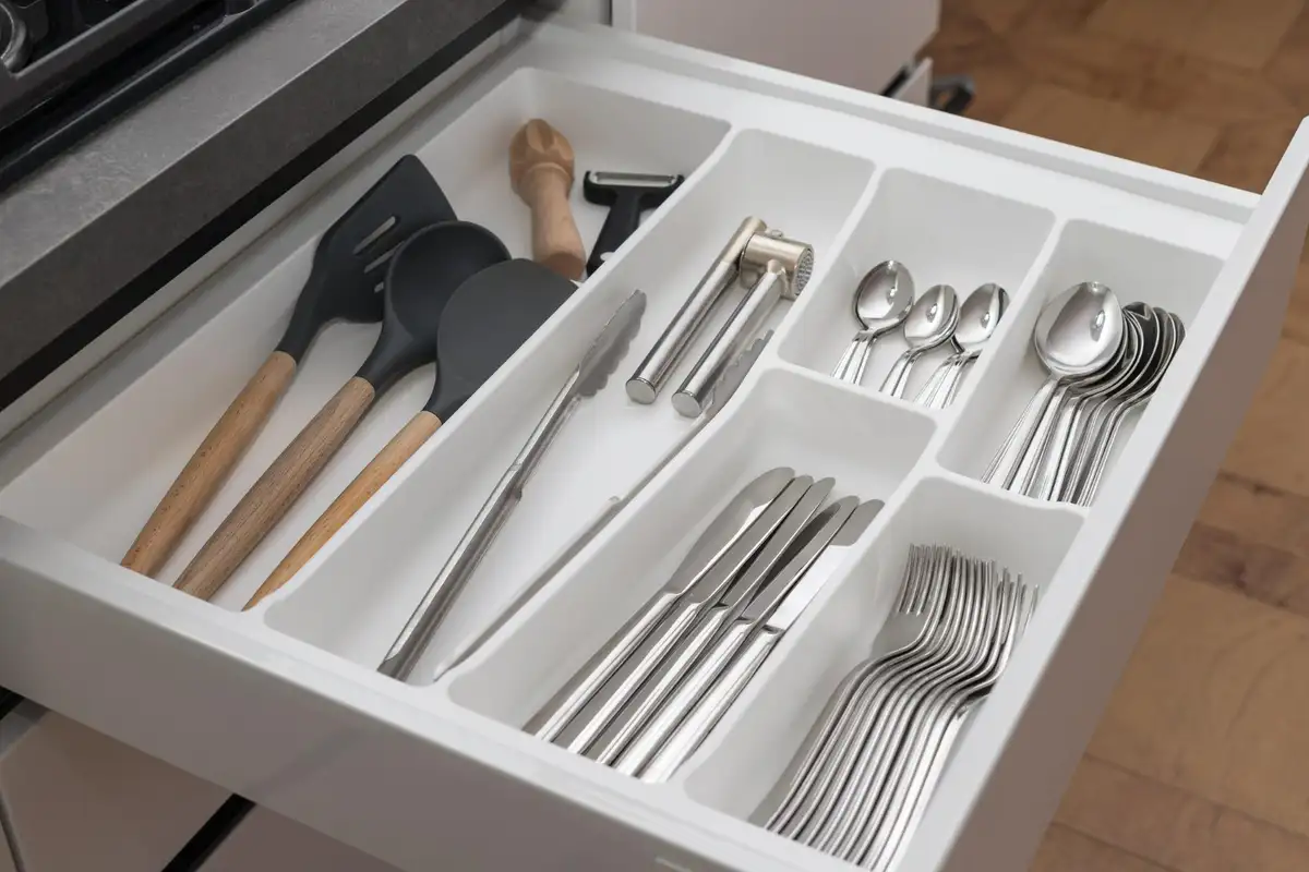 divided kitchen drawers