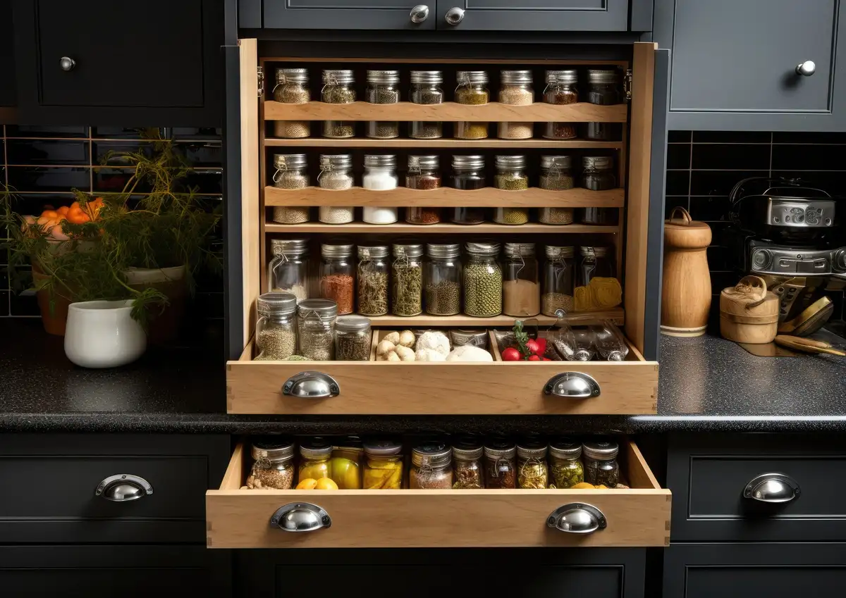 magnetic spice racks kitchen drawers
