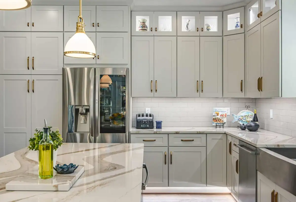 The Allure of White and Wooden Brown Kitchen Design in Woodbridge, VA