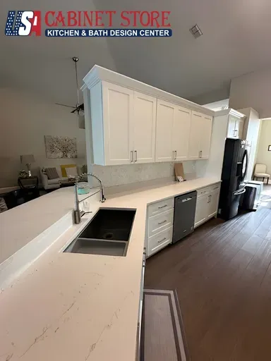 Kitchen Remodeling in Orlando: What to Expect (2026 Homeowner Guide) 14 Galley layout, white shaker, single-bowl undermount