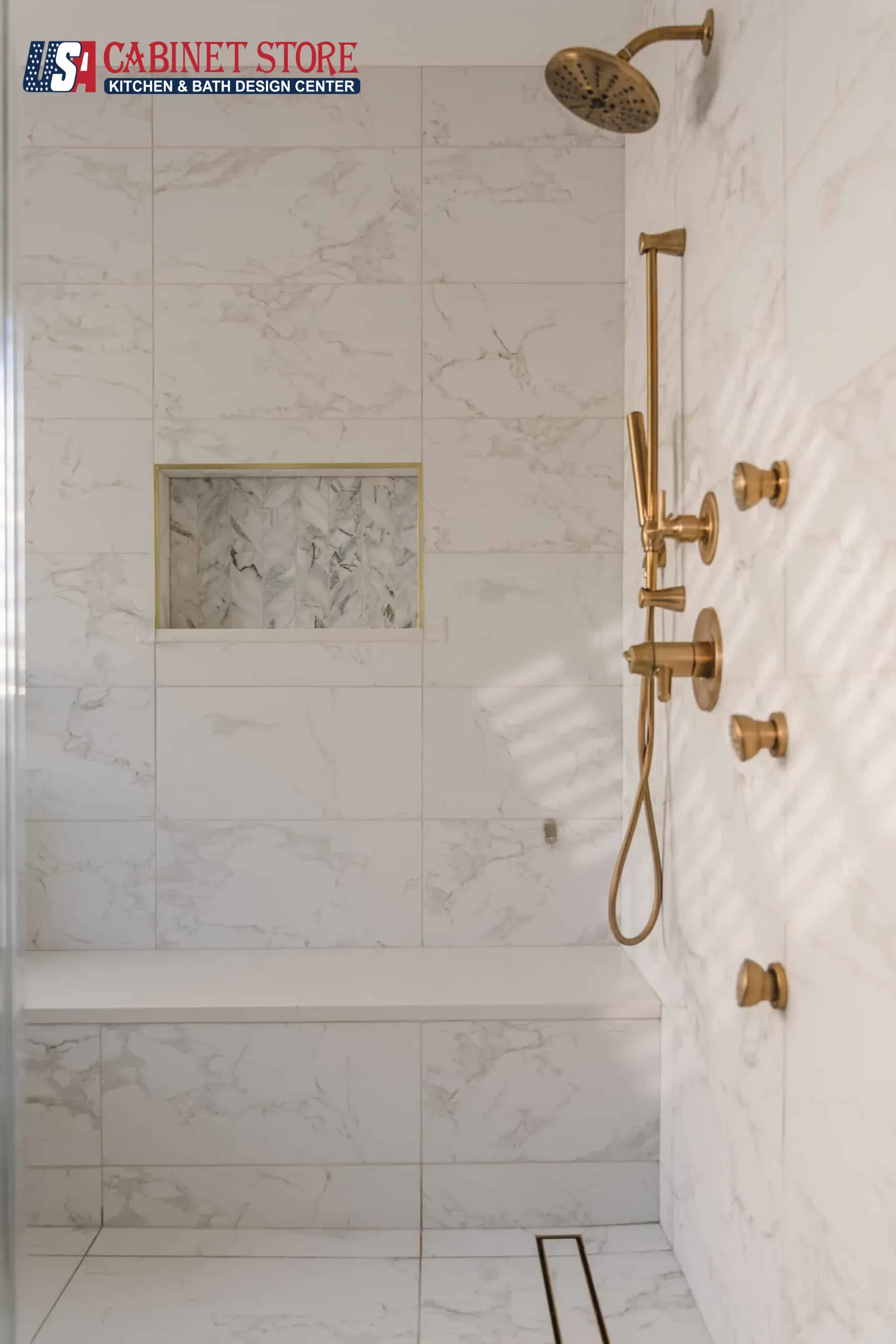 How Much Does a Bathroom Remodel Cost in Orlando? (2026 Pricing Guide) 9 walk-in-shower-remodel-orlando-marble-tile-brass-fixtures