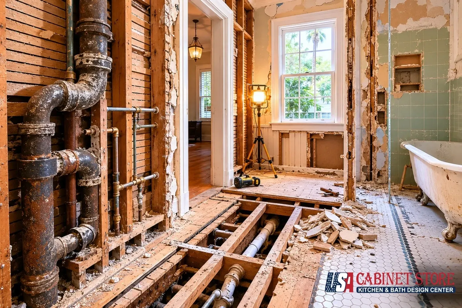 Bathroom Remodeling in Winter Park, FL: The 2026 Cost & Planning Guide 12 older-winter-park-home-bathroom-demo-cast-iron-plumbing